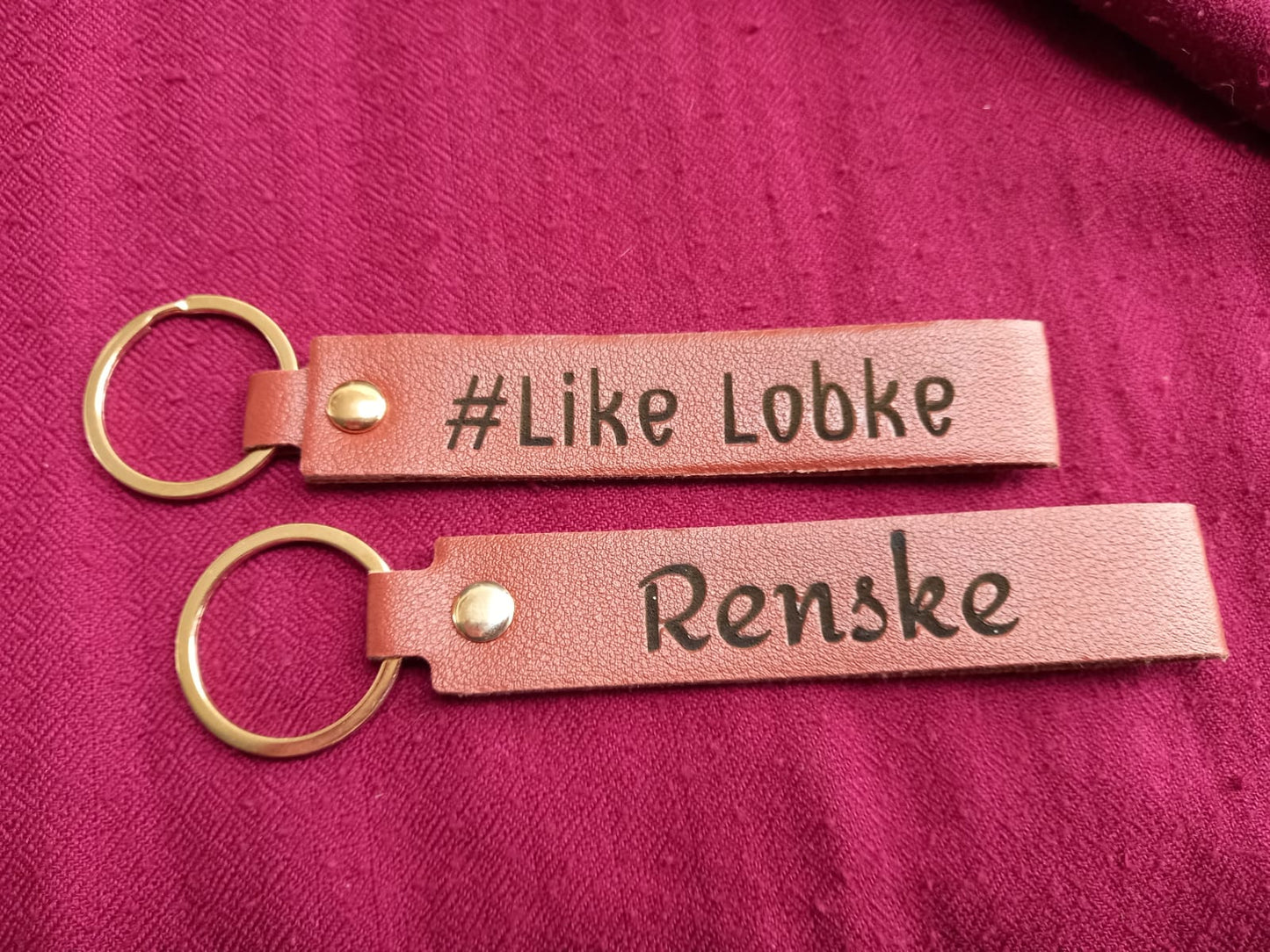 Kunstleren sleutelhanger