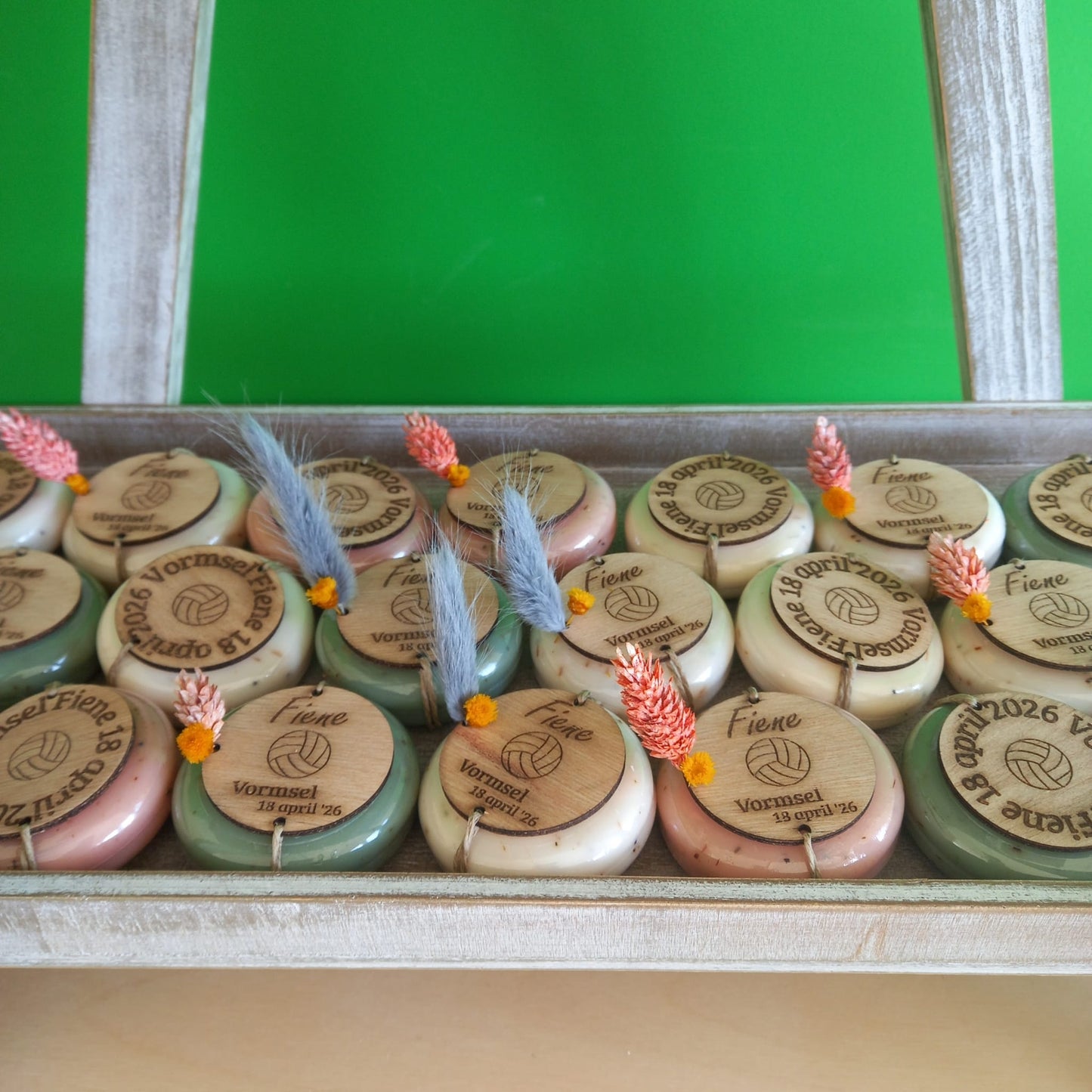Gepersonaliseerd houten label (per 5)