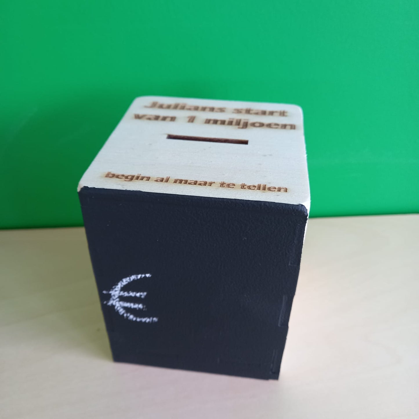 Spaarpot met krijtvlak