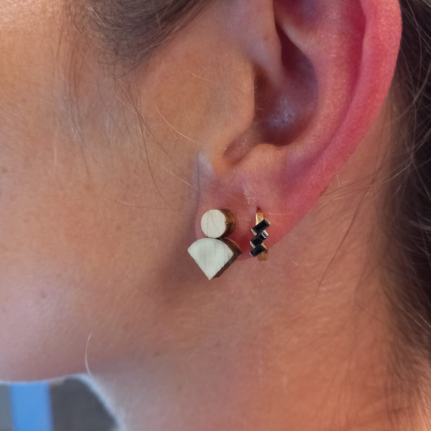 Oorbellen van recup-materiaal - verschillende vormen